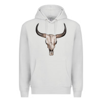 Dove Grey bullskull Premium Hoodie - Artiststas