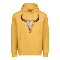 Mustard bullskull Premium Hoodie - Artiststas