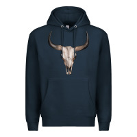 Navy bullskull Premium Hoodie - Artiststas
