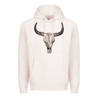 Pale Pink bullskull Premium Hoodie - Artiststas