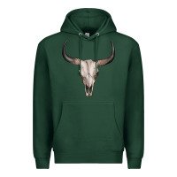 Sports Green bullskull Premium Hoodie - Artiststas