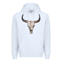 White bullskull Premium Hoodie - Artiststas
