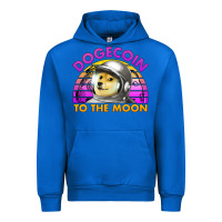 Cobalt doge coin to the moon 80's retro sunset Urban Hoodie - Jasminsmagicworld