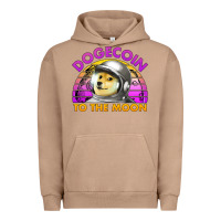 Pigment Burro doge coin to the moon 80's retro sunset Urban Hoodie - Jasminsmagicworld