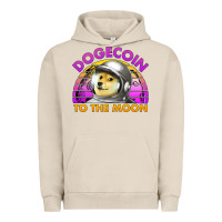 Pigment French Oak doge coin to the moon 80's retro sunset Urban Hoodie - Jasminsmagicworld