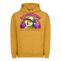 Pigment Peanut Butter doge coin to the moon 80's retro sunset Urban Hoodie - Jasminsmagicworld
