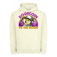 Pigment Pistachio doge coin to the moon 80's retro sunset Urban Hoodie - Jasminsmagicworld