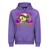Tulip doge coin to the moon 80's retro sunset Urban Hoodie - Jasminsmagicworld