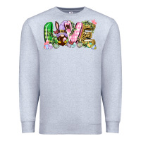 Heather Grey Love Easter gnome Easter Day Premium Sweatshirt - CowGirlArtShop
