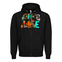Black camp life Zipper Hoodie - RanaPortraitStore