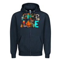 Navy camp life Zipper Hoodie - RanaPortraitStore