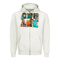 Oatmeal Heather camp life Zipper Hoodie - RanaPortraitStore