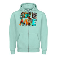 Seafoam camp life Zipper Hoodie - RanaPortraitStore