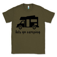 Army Green lets go camping Classic Tee - Unal Design