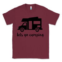 Burgundy lets go camping Classic Tee - Unal Design