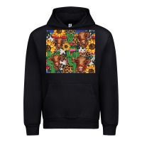 Black western cactus sunflower highlands cow Urban Hoodie - BarkalooDesign