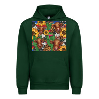 Forest Green western cactus sunflower highlands cow Urban Hoodie - BarkalooDesign