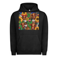 Pigment Black western cactus sunflower highlands cow Urban Hoodie - BarkalooDesign