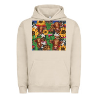 Pigment French Oak western cactus sunflower highlands cow Urban Hoodie - BarkalooDesign