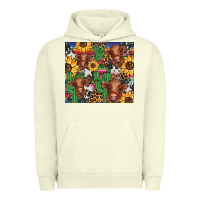 Pigment Pistachio western cactus sunflower highlands cow Urban Hoodie - BarkalooDesign