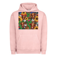 Pigment Salmon western cactus sunflower highlands cow Urban Hoodie - BarkalooDesign