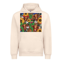 Sandshell western cactus sunflower highlands cow Urban Hoodie - BarkalooDesign