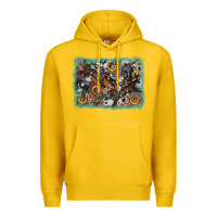 Lemon bucking bronco rodeo revolver western background Premium Hoodie - AdoDesignShop