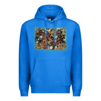 True Royal bucking bronco rodeo revolver western background Premium Hoodie - AdoDesignShop
