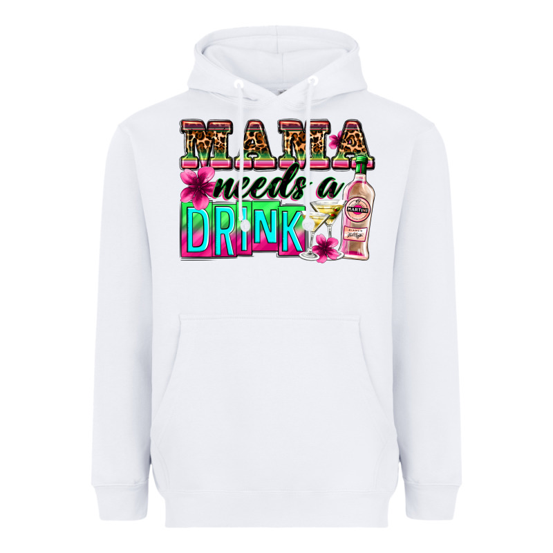 Mama Needs A Drink Heavyweight Hoodie by Zillion Design Studio | Teevron