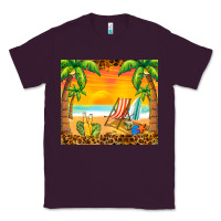 Plum sunset beach Classic Tee - BarkalooDesign