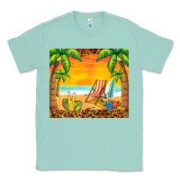 Seafoam sunset beach Classic Tee - BarkalooDesign