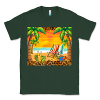 Sports Green sunset beach Classic Tee - BarkalooDesign