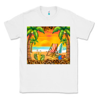 White sunset beach Classic Tee - BarkalooDesign