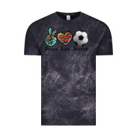 Cloud Black peace love soccer Vintage Tee - Artiststas