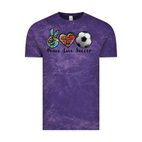 Cloud Purple peace love soccer Vintage Tee - Artiststas