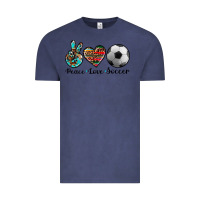 Vintage Denim peace love soccer Vintage Tee - Artiststas