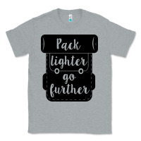 Heather Grey pack lighter go further Classic Tee - Unal Design
