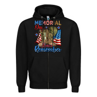 Black memorial day honor remember Zipper Hoodie - RanaPortraitStore