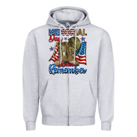 Heather Grey memorial day honor remember Zipper Hoodie - RanaPortraitStore