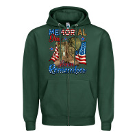 Sports Green memorial day honor remember Zipper Hoodie - RanaPortraitStore
