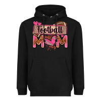 Black football mom with leopard Heavyweight Hoodie - Zillion Design Studio