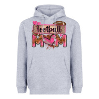 Heather Grey football mom with leopard Heavyweight Hoodie - Zillion Design Studio