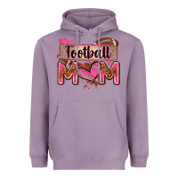 Lavender football mom with leopard Heavyweight Hoodie - Zillion Design Studio