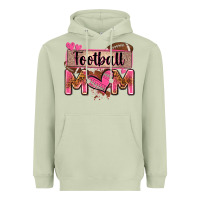Matcha football mom with leopard Heavyweight Hoodie - Zillion Design Studio