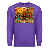 Purple western gnomies Premium Sweatshirt - FaDigitalArtStudio