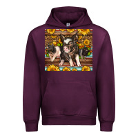 Mauve Wine Western Cute Hampshire Pigs Urban Hoodie - LillyAllenDesigns