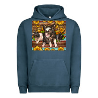 Pigment Midnight Navy Western Cute Hampshire Pigs Urban Hoodie - LillyAllenDesigns