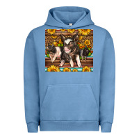 Pigment Pebble Blue Western Cute Hampshire Pigs Urban Hoodie - LillyAllenDesigns