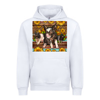 White Western Cute Hampshire Pigs Urban Hoodie - LillyAllenDesigns