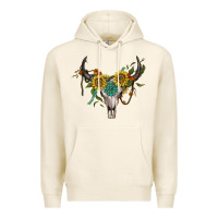 Tofu boho bullskull with sunflower and gemstone Premium Hoodie - Artiststas